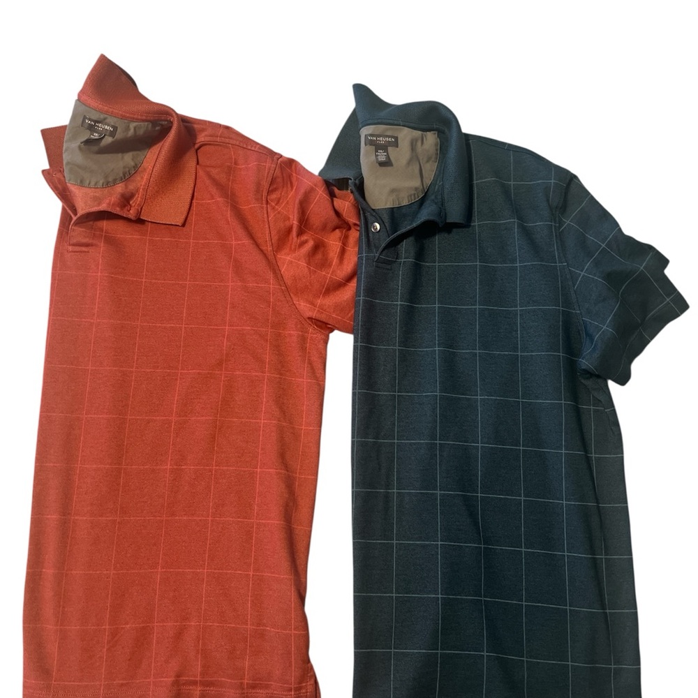 Van Heusen Red and Green Polo Shirts